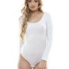 Blouse-style cotton bodysuit by Tiara Galiano, a versatile layer under a pinafore or worn with jeans.