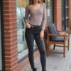 Blouse-style cotton bodysuit by Tiara Galiano, easy under an open shirt or worn alone with denim.