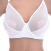 Breathable cotton-blend soft-cup bra with no padding for a natural shape and a delicate sheer mesh edge.