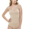 Sleeveless cotton-blend tank bodysuit with scoop neck, breathable and light for everyday wear.