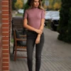 Cotton bodysuit with a neat mock neck and bikini cut, breathable and soft for everyday layering.