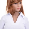 Breathable cotton bodysuit with V-neck and brazilian back, a smooth polished base for daily wear.