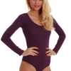 Cotton shirt bodysuit with long sleeves, tucked clean by a hook-and-eye gusset through the day.