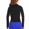 Cotton shirt bodysuit with V-neck and brazilian back, breathable base under tailored trousers.