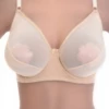 Soft cotton-blend soft-cup bra with no padding and a mesh trim, keeping a clean natural shape under tops.