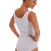 Cotton-blend tank bodysuit with bikini coverage, breathable and soft for everyday layering under clothing.