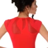 Cotton-blend tee bodysuit with thong bottom, breathable and close for a smooth line under clothing.