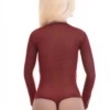 Fine semi-sheer mesh bodysuit with thong back, close to the body for a smooth line under clothing.