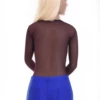 Fine semi-sheer mesh bodysuit with thong back, close to the body for a smooth line under clothing.