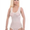 Fine mesh tank bodysuit with brazilian coverage, close and light for a smooth line under clothing.