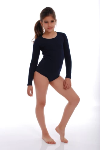 Girls' cotton-blend bodysuit by Tiara Galiano, an everyday layer under a school jumper, dress or cardigan.