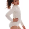 Long-sleeve cotton kids' bodysuit, breathable and gentle, easy to pair with leggings, jeans or a skirt.
