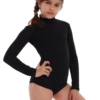 Kids' cotton-blend bodysuit by Tiara Galiano with long sleeves, a tidy layer under a school jumper or pinafore.