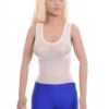 Lightweight mesh bodysuit with brazilian back, a touch more coverage than a thong, close to the body.