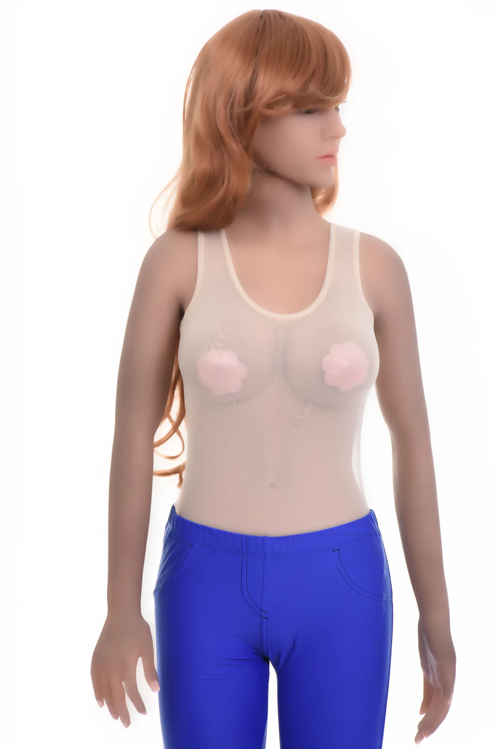 Lightweight mesh bodysuit with brazilian back, a touch more coverage than a thong, close to the body.