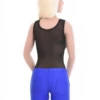 Lightweight sleeveless mesh bodysuit with wide straps for a touch more shoulder support than spaghetti.