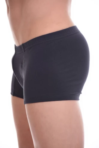Soft cotton-blend men's boxer briefs offering dependable everyday support with gentle stretch.