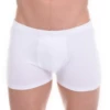 Soft cotton-blend men's boxer briefs with a longer leg and steady close support.