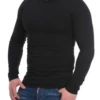 Stretchy cotton-blend long-sleeve tee for men that follows the body and pulls on with ease.