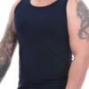 Everyday cotton-blend men's tank top, a quiet wardrobe staple worn layered or alone.
