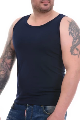 Everyday cotton-blend men's tank top, a quiet wardrobe staple worn layered or alone.