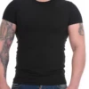 Stretchy cotton-blend everyday tee for men with a round neckline, easy to pull on and comfortable to wear.