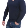 Everyday cotton-blend V-neck tee for men, dependable and comfortable from one wear to the next.