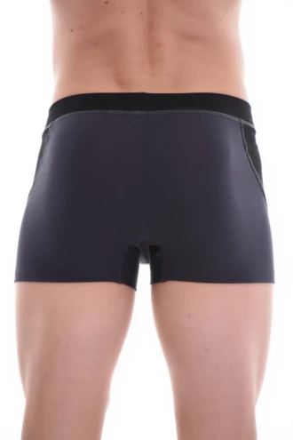Comfortable cotton men's boxers with a longer leg and gentle stretch for dependable daily wear.