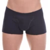 Men's cotton boxers with an extended leg cut to hold close and sit smooth under slim trousers.