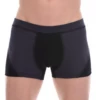 Breathable cotton men's boxers cut to stay put under slim pants without riding up.