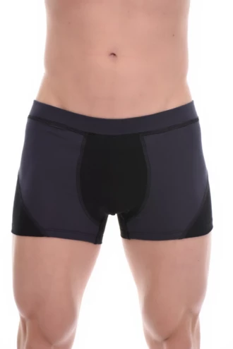 Breathable cotton men's boxers cut to stay put under slim pants without riding up.