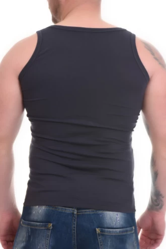 Easy sleeveless cotton top for men, a lightweight staple for layering or warmer days.