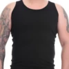 Lightweight cotton men's sleeveless top, a simple staple for warmer months on its own.