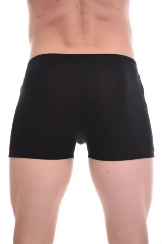 Close-fitting cotton men's underwear with a longer leg that stays put without chafing.