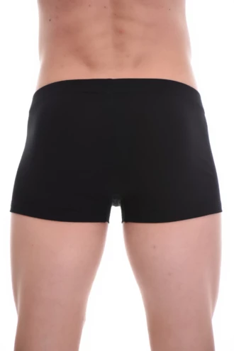 Close-fitting cotton men's underwear with a longer leg that stays put under slim pants.