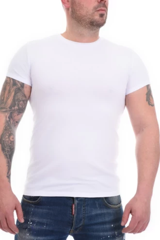 Everyday round-neck tee for men in a dependable cotton blend, a simple day-to-day wardrobe staple.