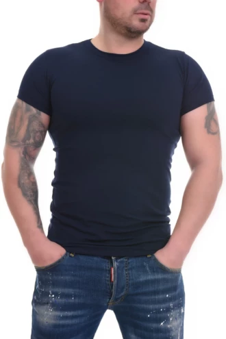 Men's short-sleeve crew-neck tee in a soft cotton blend, a breathable everyday base layer by Tiara Galiano.