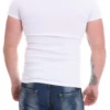 Regular-fit short-sleeve men's tee in cotton blend, holding its shape and softness through repeated washing.