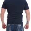 Soft everyday V-neck tee for men in a stretchy cotton blend, a clean base under an open collar.