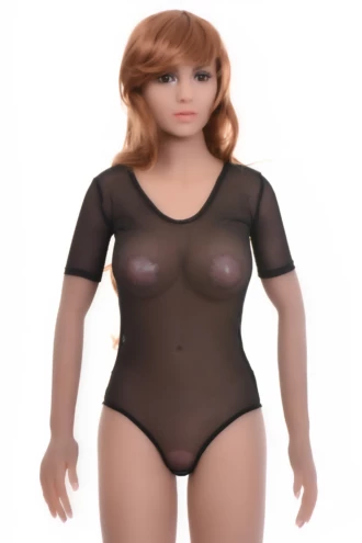 Mesh bodysuit with a scoop neckline, short sleeves and brazilian back for smooth everyday layering.