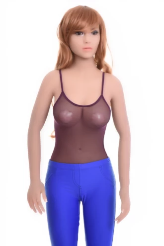 Mesh bodysuit with scoop neck and spaghetti straps, sitting close for a smooth line under clothing.