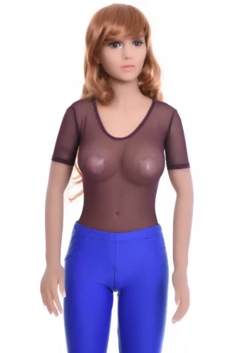 Lightweight mesh bodysuit with short sleeves, a versatile everyday base layer with brazilian coverage.