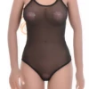 Light sleeveless mesh bodysuit with brazilian cut, close and smooth under fitted clothing.