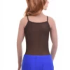 Mesh bodysuit with slim spaghetti straps and brazilian cut, a light base that stays put all day.