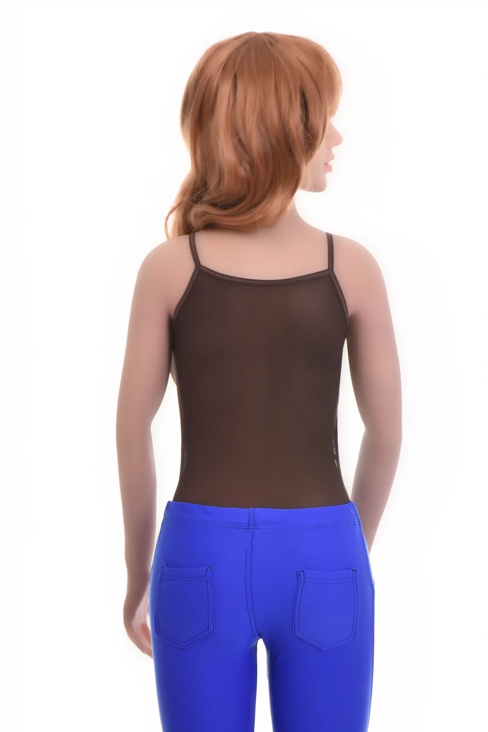 Mesh bodysuit with slim spaghetti straps and brazilian cut, a light base that stays put all day.