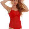 Mesh bodysuit with spaghetti straps and brazilian cut, a lightweight base under fitted clothing.
