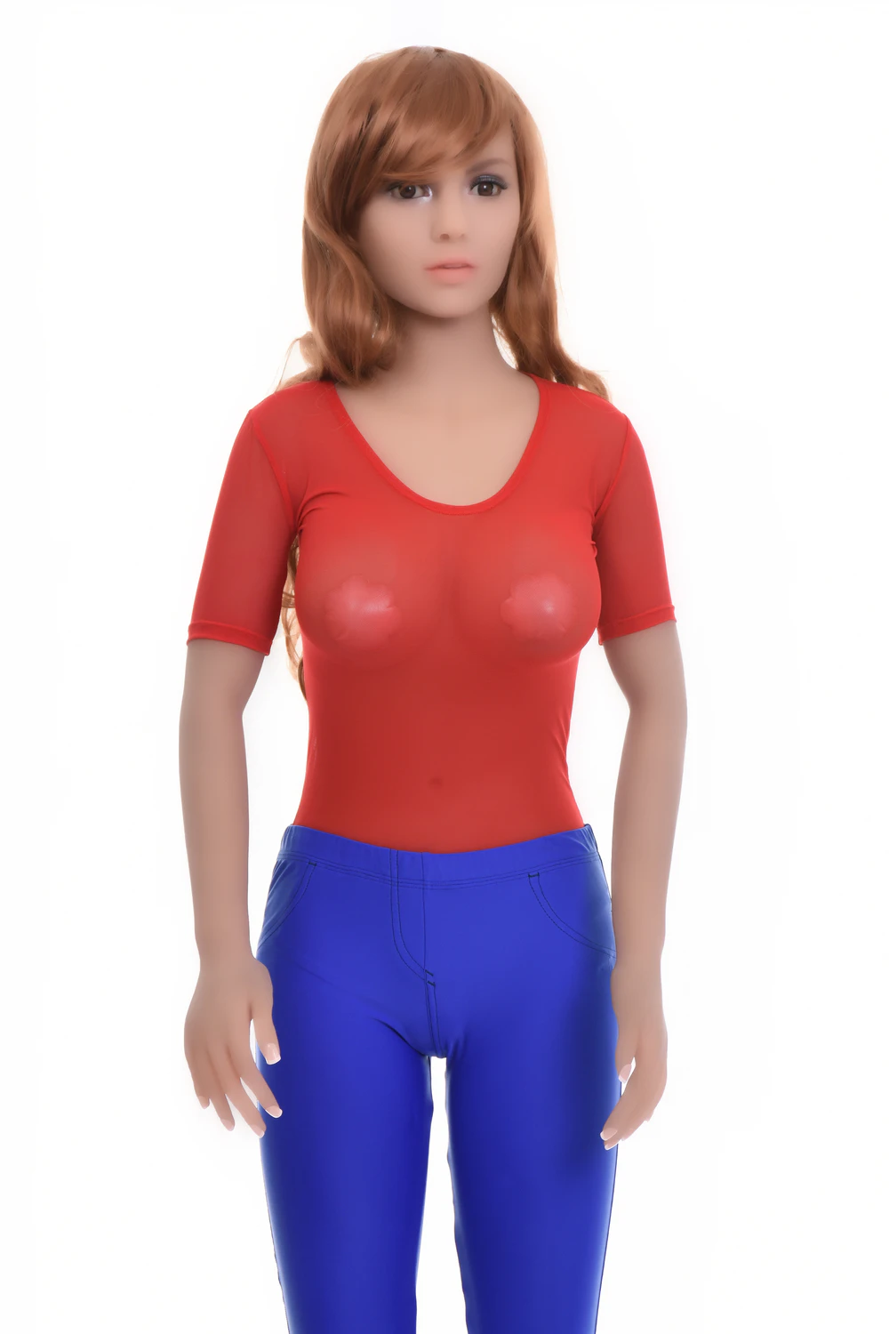 Lightweight t-shirt-style mesh bodysuit with scoop neck and brazilian cut for daily wear.