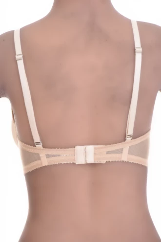 Delicate sheer mesh soft-cup bra with a natural unpadded shape, light on the skin for everyday wear.