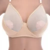 Soft-cup bra blending microfiber and sheer mesh, unpadded for a natural shape with a clean line under clothing.