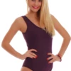 Scoop-neck cotton bodysuit by Tiara Galiano on wide straps, a straightforward everyday tank under shirts.